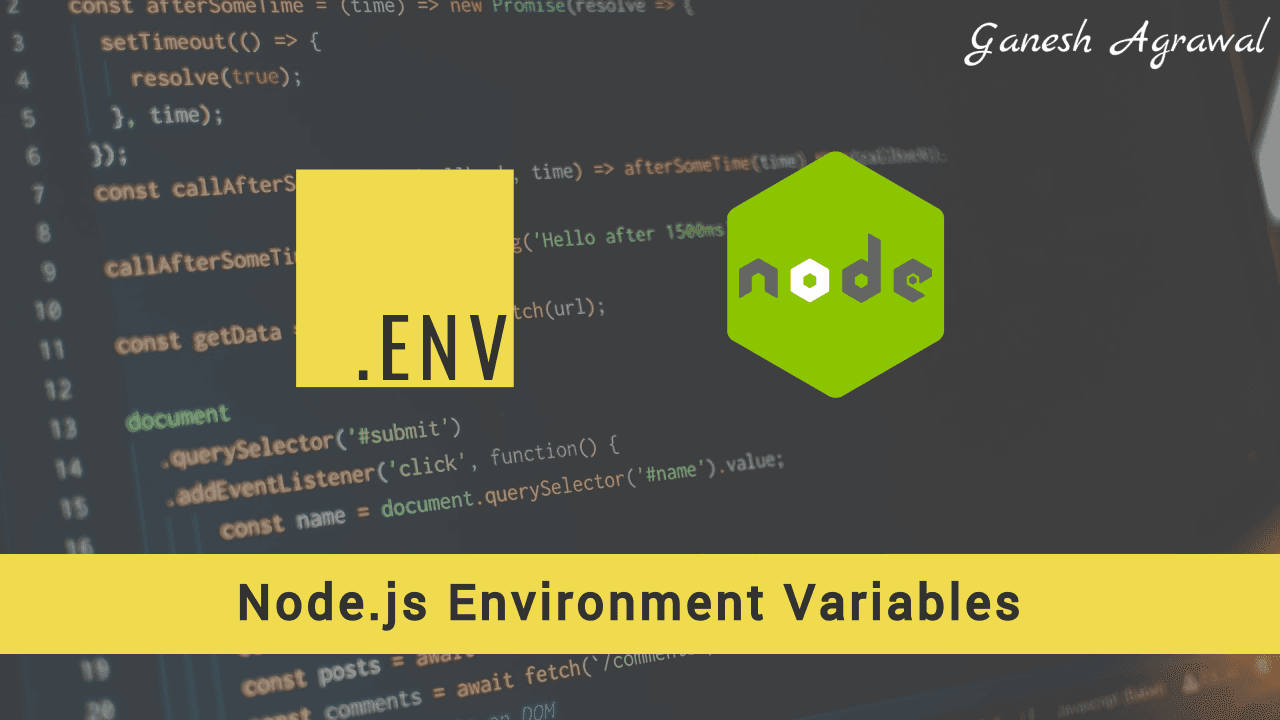 How to use environment variables in Node.js application